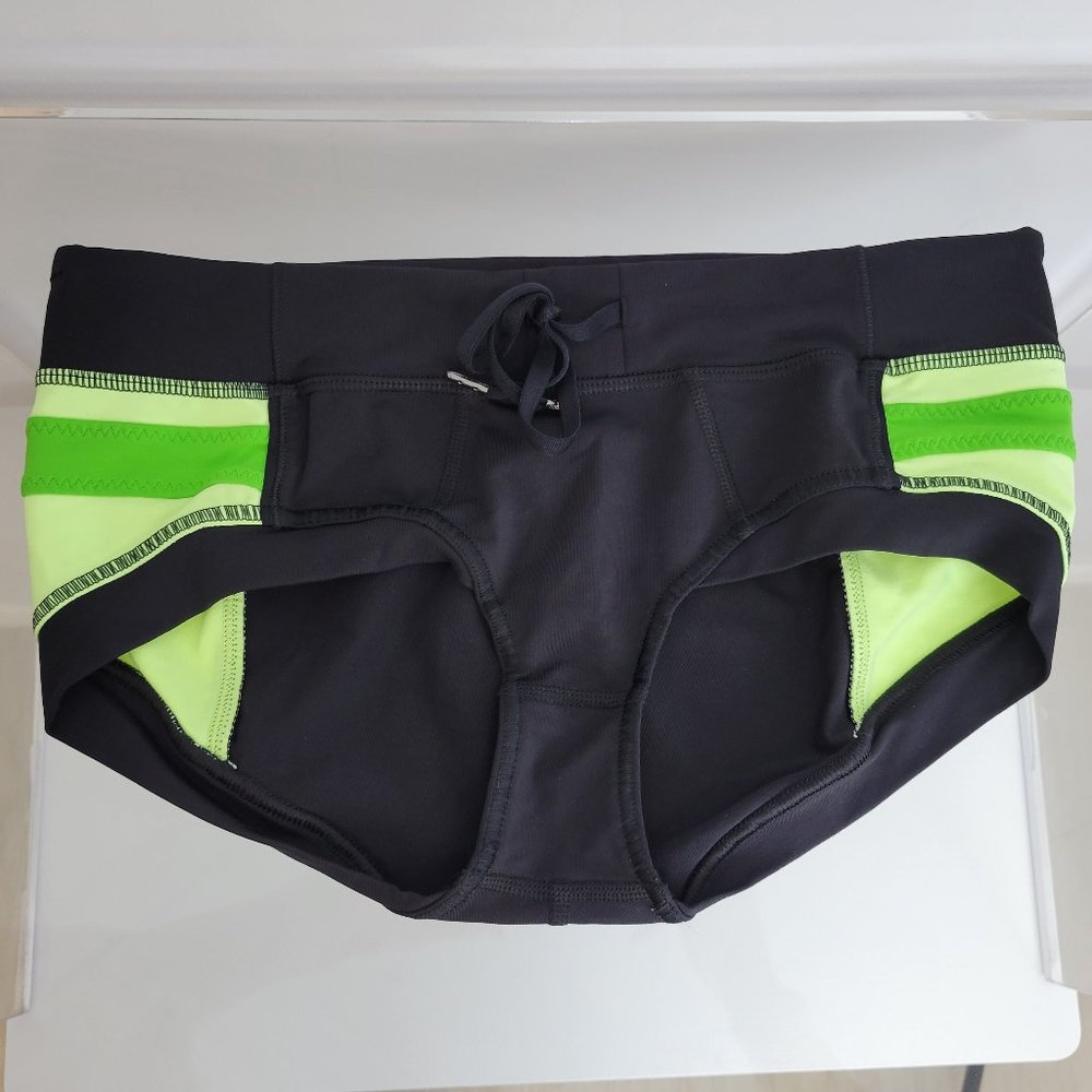 Black and Green Women's Swim Bottom